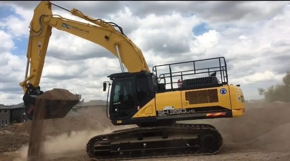 Excavator at work on a civil site